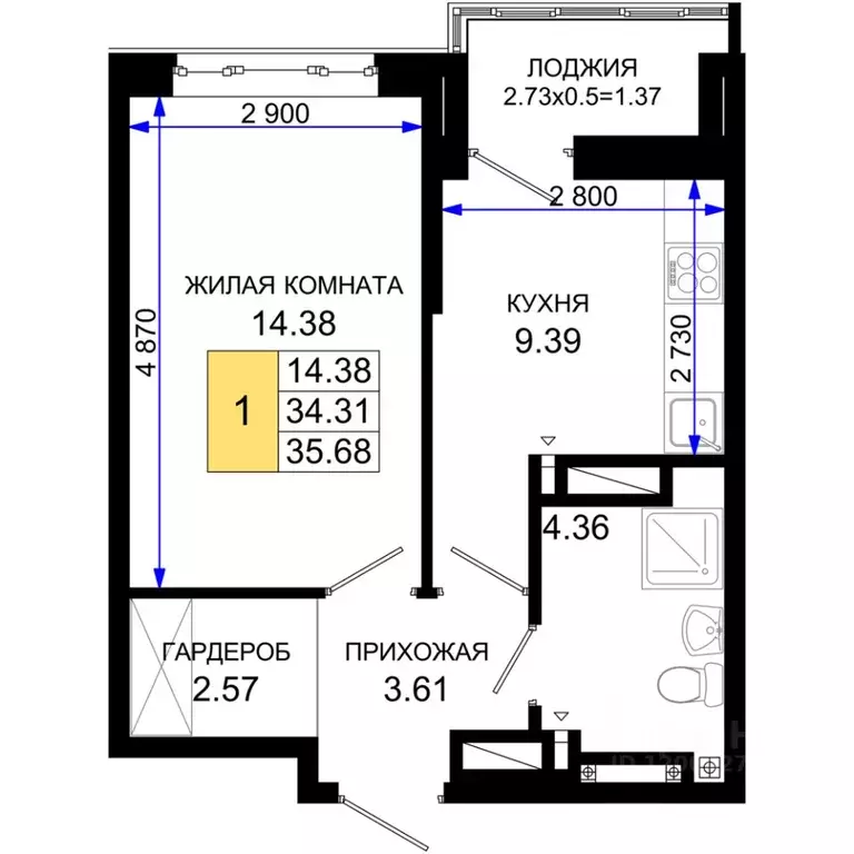 1-к кв. Ростовская область, Ростов-на-Дону Нефтекачка кв-л, Октябрь ... - Фото 0