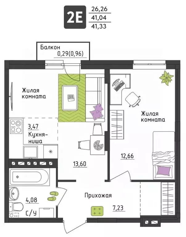 2-к кв. Пермский край, Пермь Верхне-Вишерская ул., 40 (41.33 м) - Фото 0
