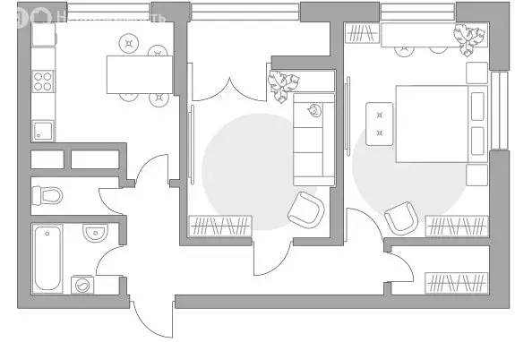 2-комнатная квартира: Балашиха, улица Яганова, 1 (52.5 м) - Фото 1