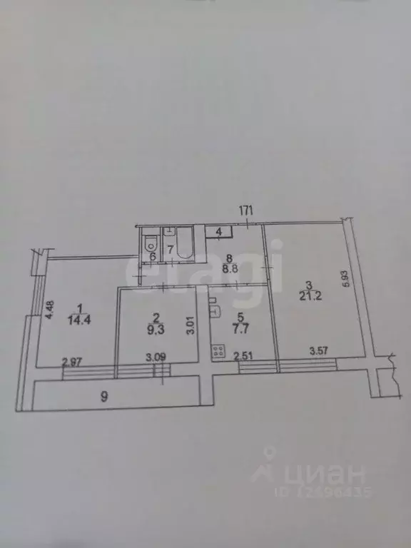 3-к кв. Московская область, Химки Сходня мкр, Юбилейный проезд, 10 ... - Фото 1