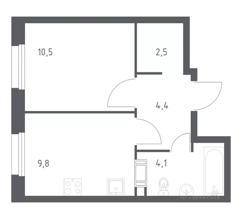 1-к кв. Москва Сосенское поселение, просп. Куприна, 30к9 (31.2 м) - Фото 1