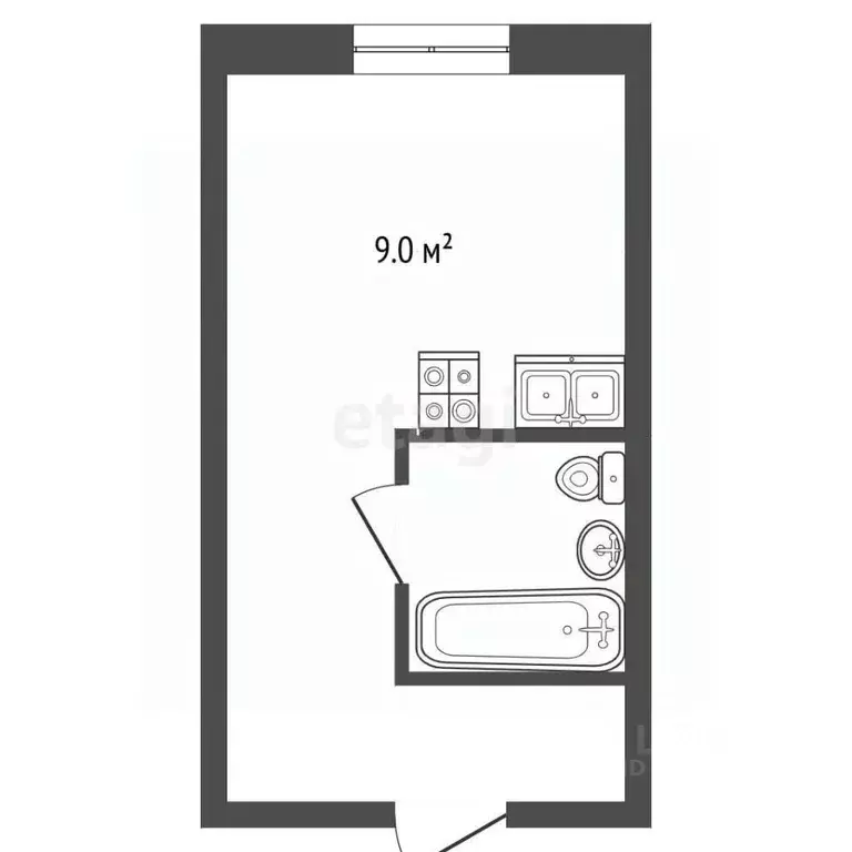 Студия Москва Жигулевская ул., 4К1 (15.9 м) - Фото 2