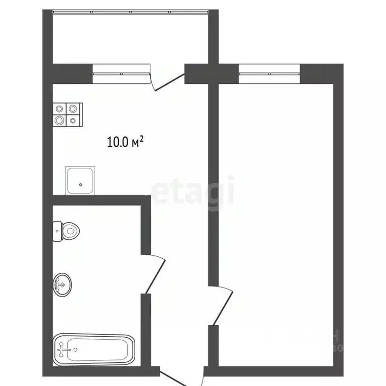 1-к кв. Тюменская область, Тюмень ул. Павла Шарова, 1к1 (40.8 м) - Фото 1