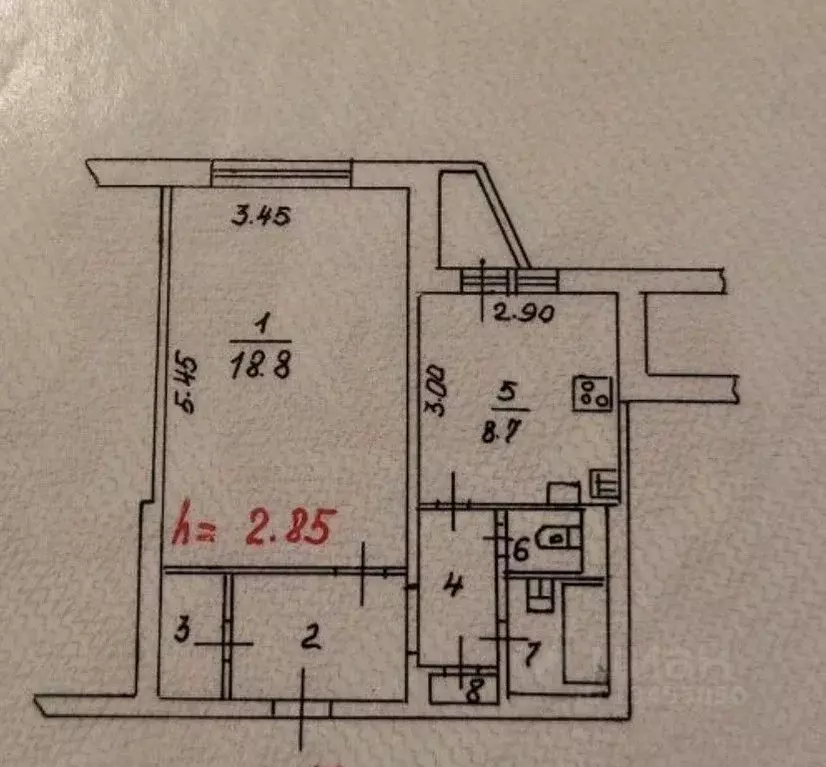 1-к кв. Мурманская область, Мурманск Скальная ул., 9 (41.3 м) - Фото 1