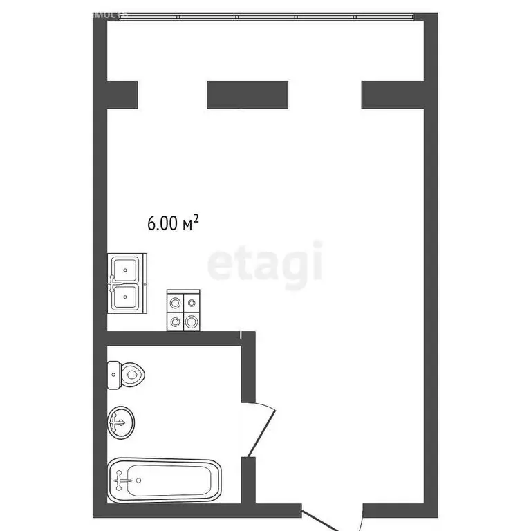 Квартира-студия: Алапаевск, улица Николая Островского, 14 (25.5 м) - Фото 0