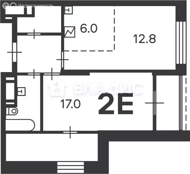 2-комнатная квартира: Москва, Клинская улица, 2А (54.2 м) - Фото 1