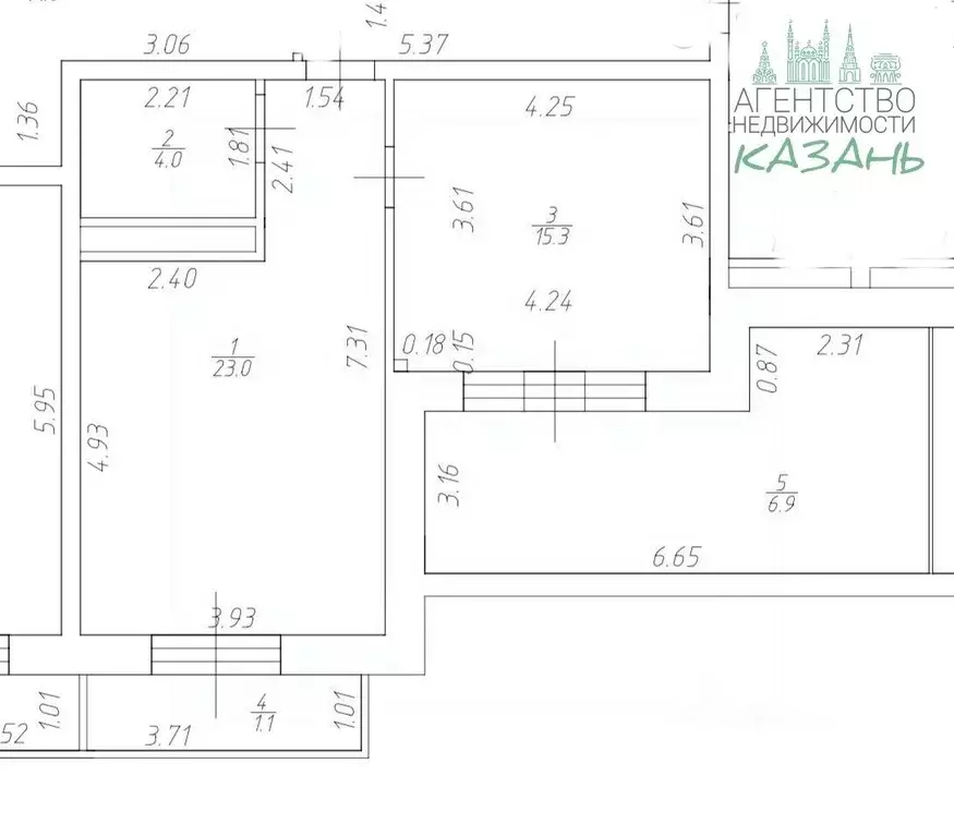 2-к кв. Татарстан, Казань ул. Волкова, 12 (53.0 м) - Фото 1