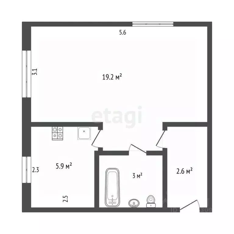 1-к кв. Мордовия, Саранск ул. Тани Бибиной, 30 (31.0 м) - Фото 1