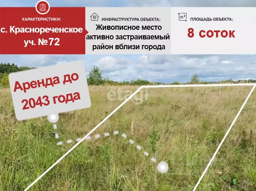 Участок в Хабаровский край, Хабаровский район, Корсаковское с/мо, с. ... - Фото 2