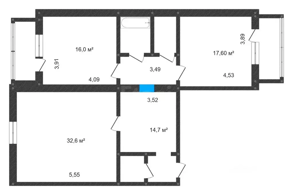 2-к кв. Тюменская область, Тюмень Широтная ул., 129к4 (98.7 м) - Фото 2