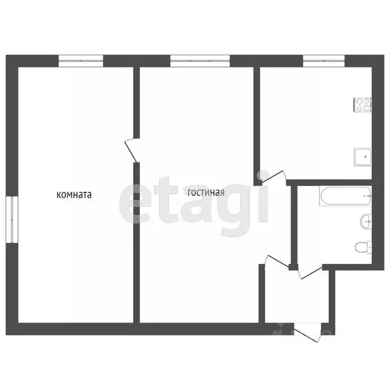 2-к кв. Тверская область, Тверь ул. Горького, 178/1 (44.4 м) - Фото 1