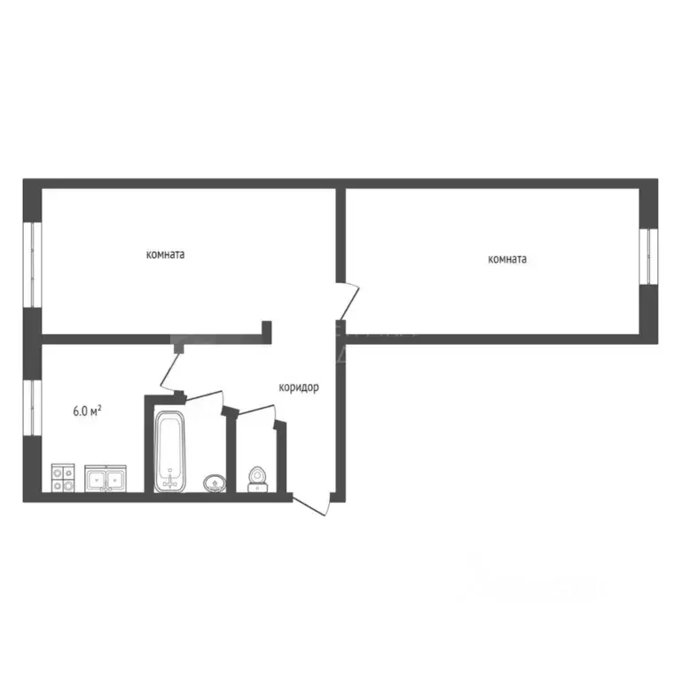 2-к кв. Тюменская область, Тюмень проезд Геологоразведчиков, 38 (47.8 ... - Фото 2