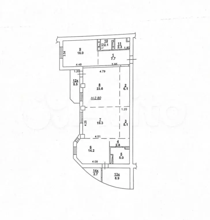 3-к. квартира, 104 м, 10/16 эт. - Фото 0