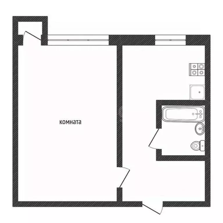 1-к кв. Ленинградская область, Кириши ул. Энергетиков, 21 (21.9 м) - Фото 2