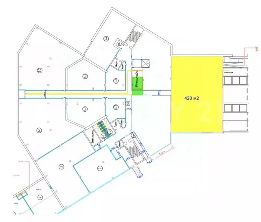 Помещение свободного назначения в Москва просп. Вернадского, 127 (420 ... - Фото 2