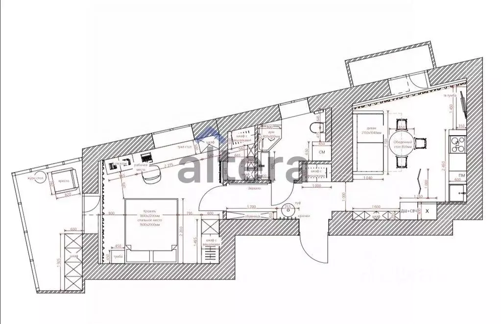 1-к кв. Татарстан, Казань ул. Абубекира Терегулова, 14 (54.0 м) - Фото 2