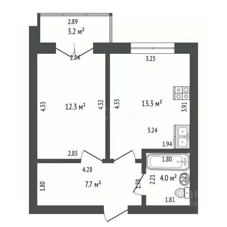 1-к кв. Калининградская область, Светлогорск Калининградский просп., ... - Фото 2