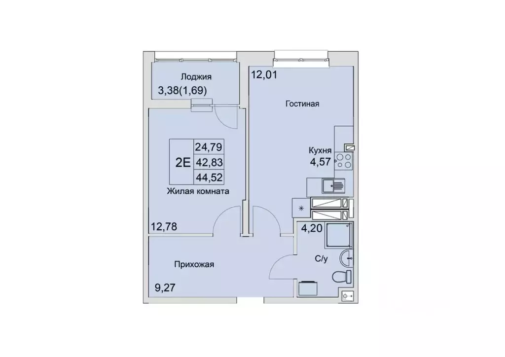 2-к кв. Ростовская область, Батайск  (44.52 м) - Фото 1