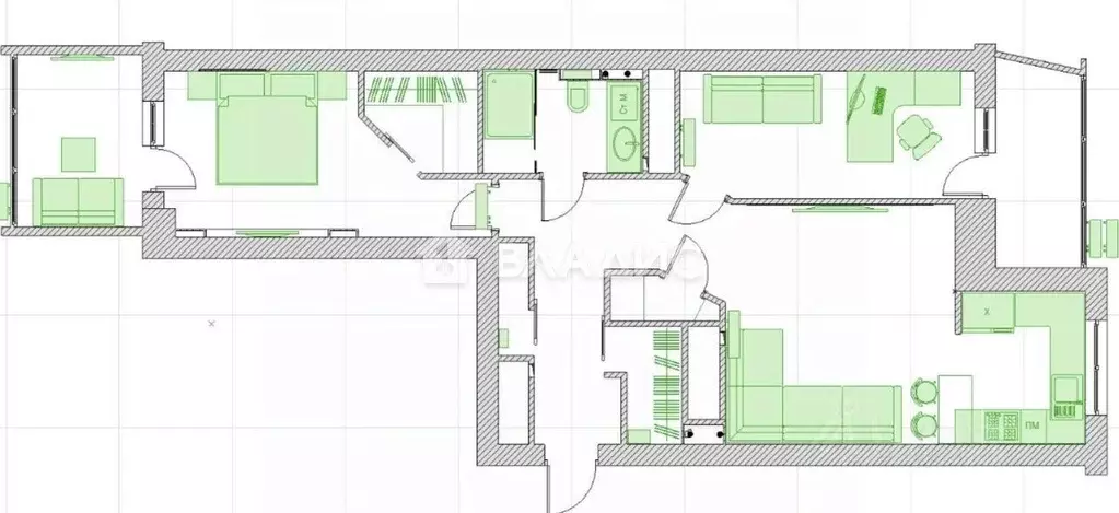 3-к кв. Московская область, Химки ул. Кудрявцева, 11 (85.0 м) - Фото 2