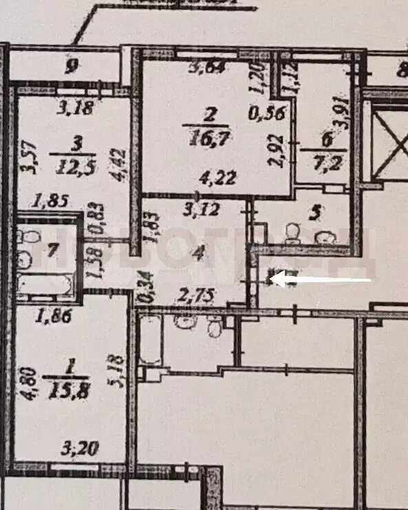 2-к. квартира, 74 м, 2/9 эт. - Фото 0