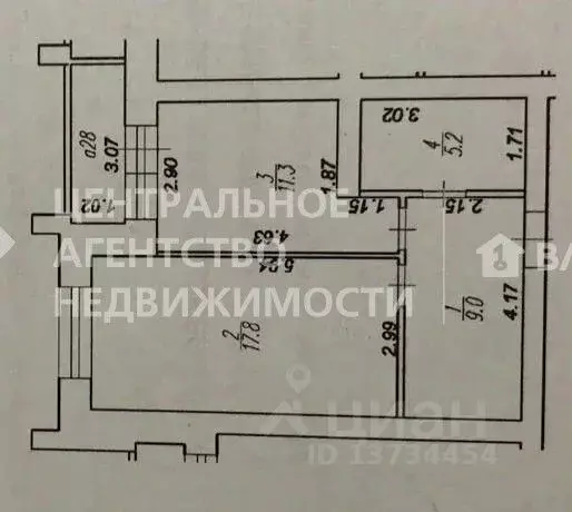 1-к кв. Рязанская область, Рязань пер. 1-й Осенний, 4 (43.3 м) - Фото 2