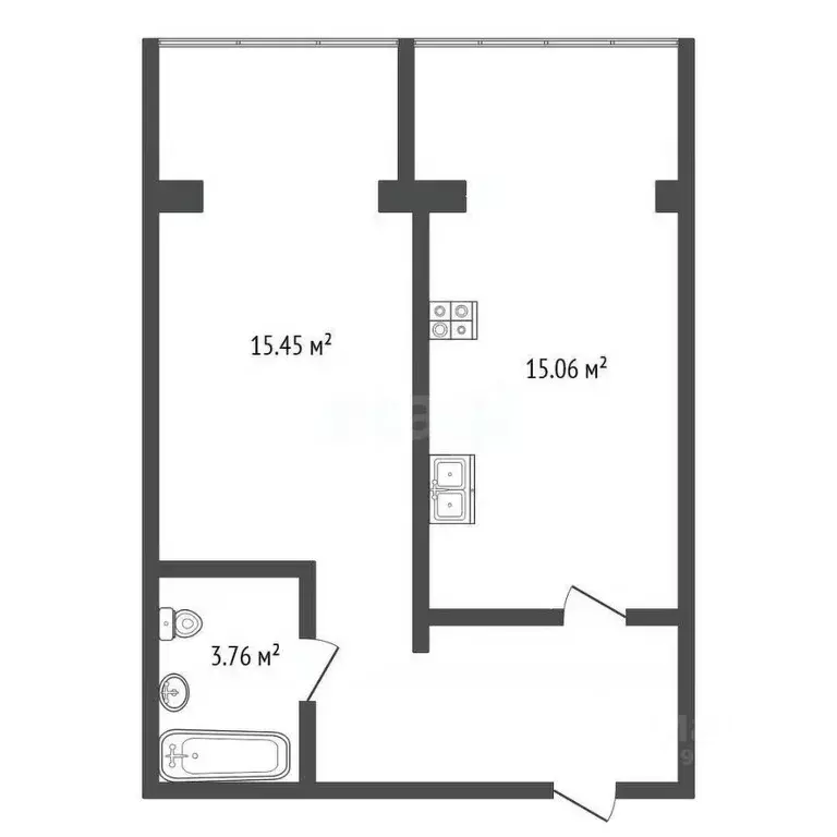 1-к кв. Архангельская область, Котлас пер. Таежный, 17 (41.0 м) - Фото 2