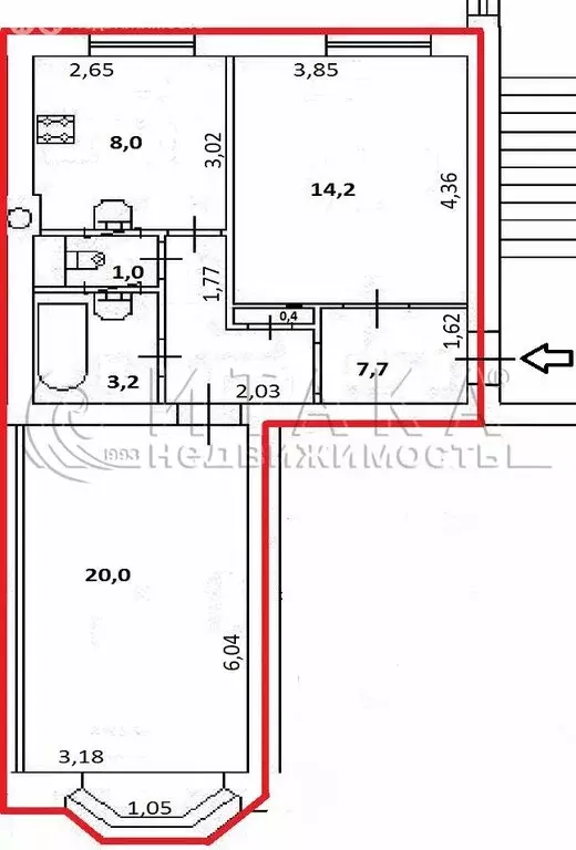 2-комнатная квартира: Санкт-Петербург, улица Ленсовета, 10 (54.5 м) - Фото 1