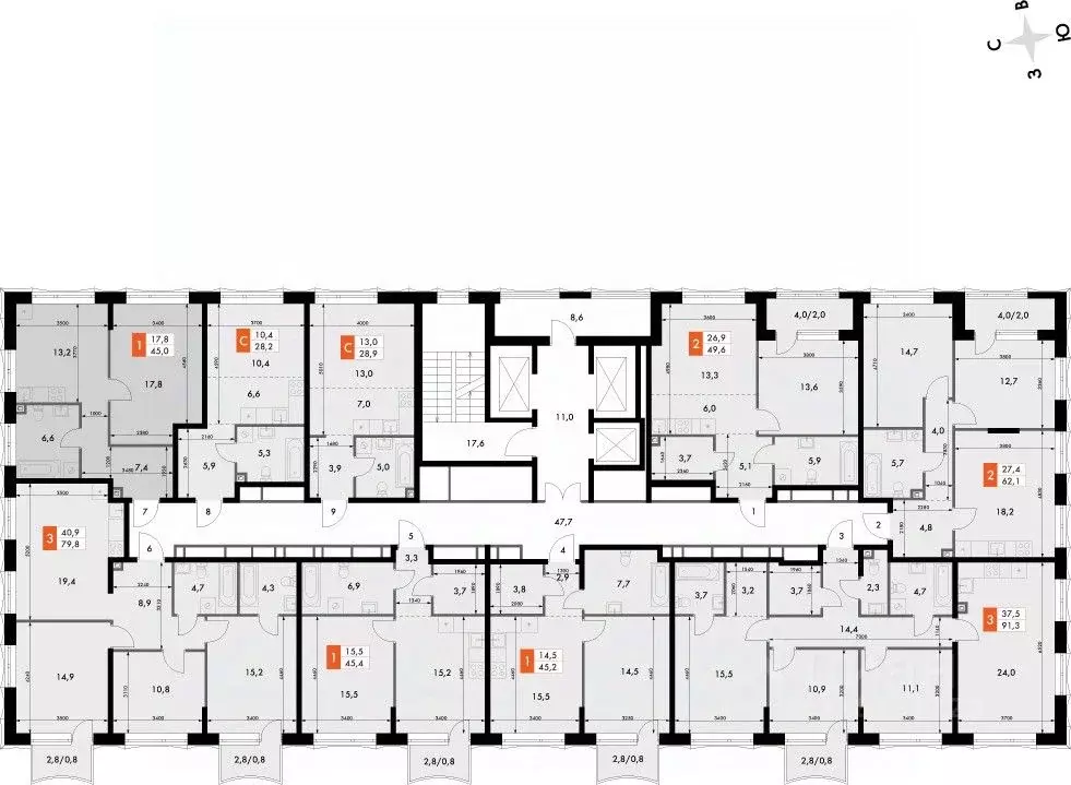 1-к кв. Нижегородская область, Нижний Новгород Черниговская ул. (45.0 ... - Фото 1