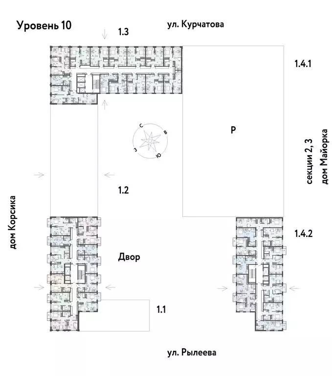 4-комнатная квартира: Тюмень, ЖК Остров-сад (75.09 м) - Фото 1