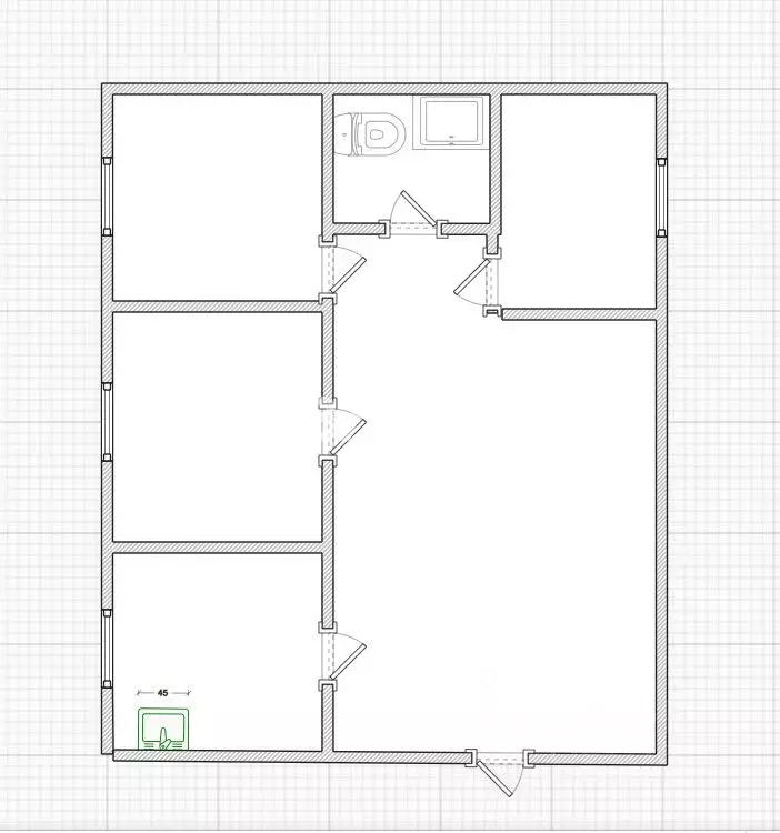 3-к кв. Пензенская область, Пенза ул. Кулакова, 1 (60.5 м) - Фото 2