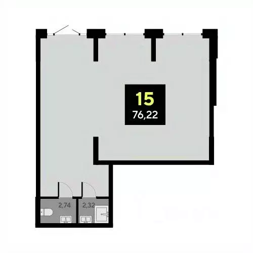 Офис в Тюменская область, Тюмень ул. Андрея Приказнова, 2 (76 м) - Фото 1