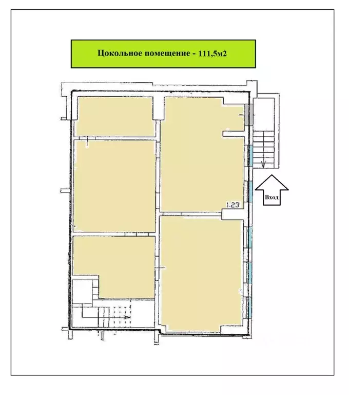 Помещение свободного назначения в Санкт-Петербург Большеохтинский ... - Фото 1