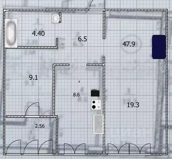 2-к кв. Башкортостан, Уфа ул. Чернышевского, 26 (50.7 м) - Фото 2