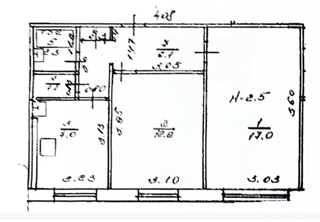 2-к кв. Башкортостан, Уфа ул. Бессонова, 21 (46.3 м) - Фото 2