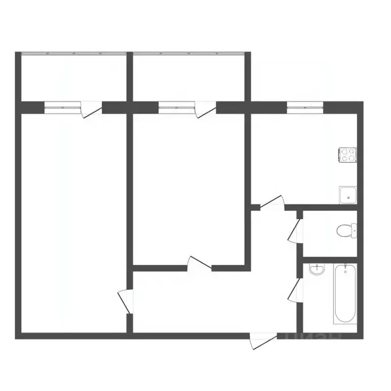 2-к кв. Тюменская область, Тюмень Народная ул., 10 (64.4 м) - Фото 1