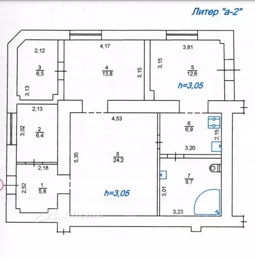 3-к кв. Севастополь ул. Генерала Петрова, 19 (86.0 м) - Фото 1