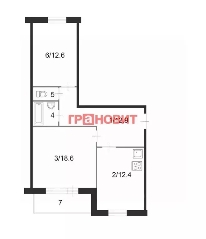 2-к кв. Новосибирская область, Новосибирск ул. Виктора Уса, 5 (60.2 м) - Фото 1