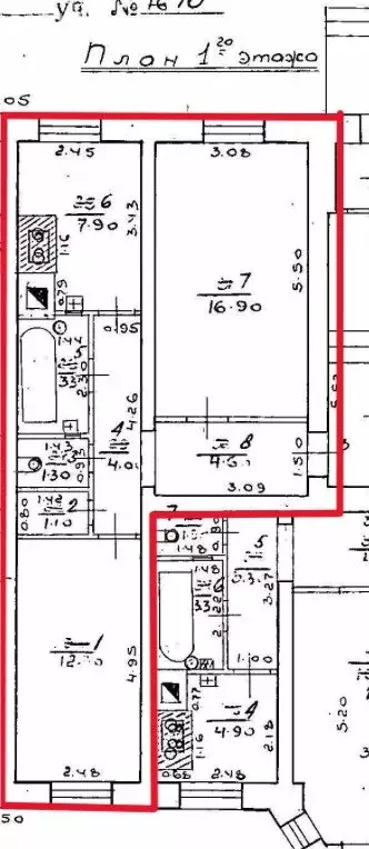 2-комнатная квартира: Серпухов, улица Красных Партизан, 10 (51.4 м) - Фото 1