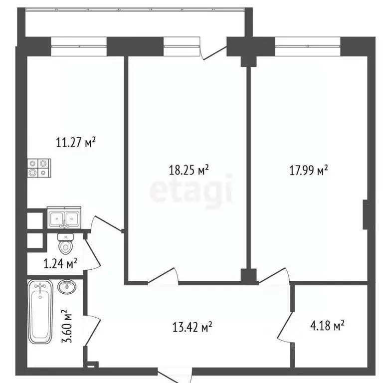 3-к кв. Пермский край, Пермь Самаркандская ул., 145 (80.0 м) - Фото 2