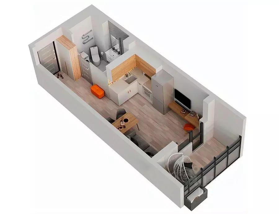 1-к кв. Татарстан, Набережные Челны ул. Авангардная, 22/11 (26.7 м) - Фото 1