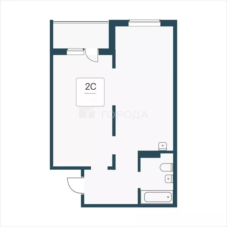 2-комнатная квартира: Мочищенский сельсовет, посёлок Озёрный, ... - Фото 1