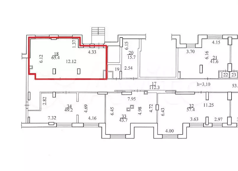 Офис, 65.4 м - Фото 0