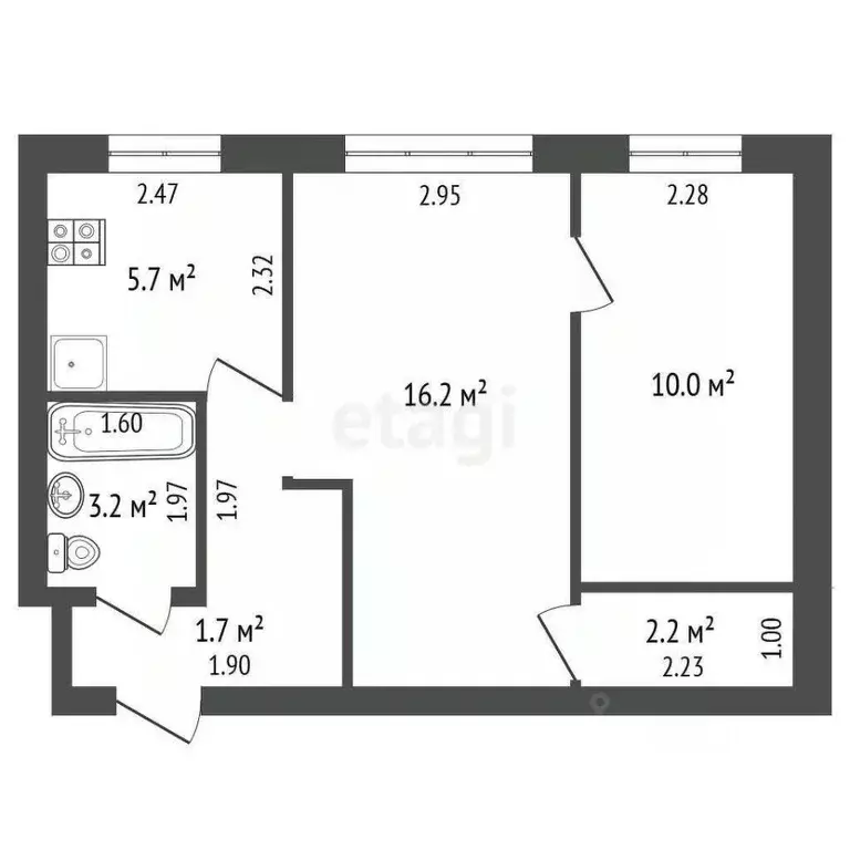 2-к кв. Московская область, Подольск городской округ, пос. ... - Фото 2