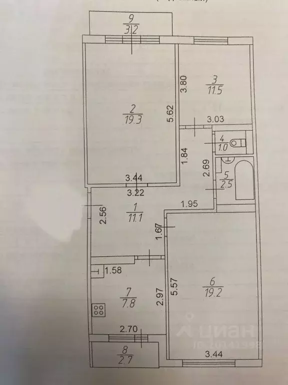 3-к кв. Тверская область, Тверь ул. Седова, 55 (72.4 м) - Фото 1