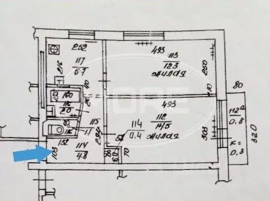 2-к кв. Калининградская область, Калининград ул. Большая Песочная, 17 ... - Фото 2