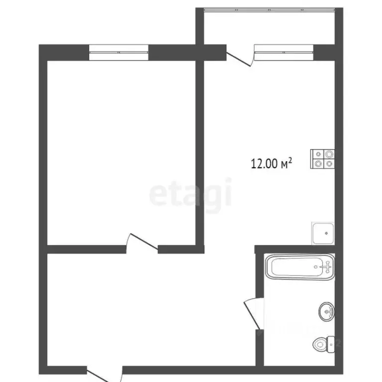 1-к кв. Камчатский край, Петропавловск-Камчатский Дальневосточная ул., ... - Фото 2
