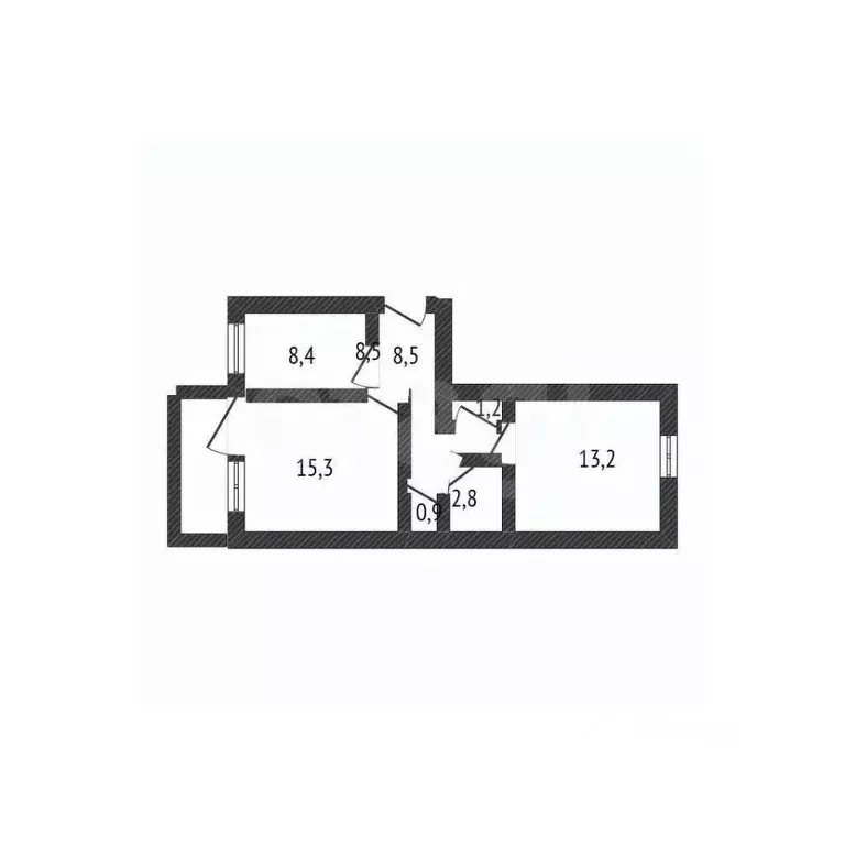 2-к кв. Белгородская область, Вейделевка рп ул. Гайдара, 10А (50.3 м) - Фото 2
