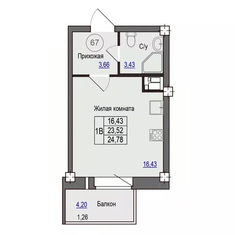 1-к кв. Псковская область, Псковский район, Завеличенская волость, д. ... - Фото 1