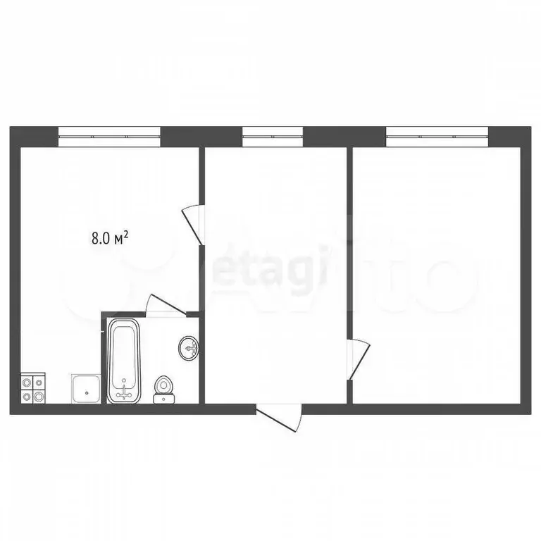 1-к. квартира, 37,9 м, 5/9 эт. - Фото 0