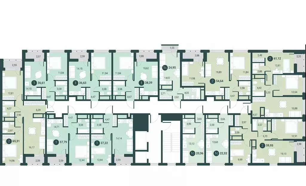 2-к кв. Тюменская область, Тюмень ул. Андрея Приказнова, 2 (65.31 м) - Фото 2